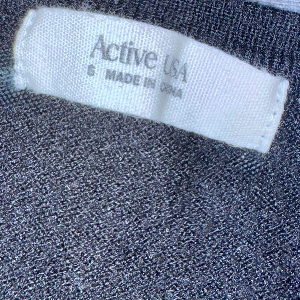 Active Usa Black Ruched Button-Front Sweater Card… - image 3